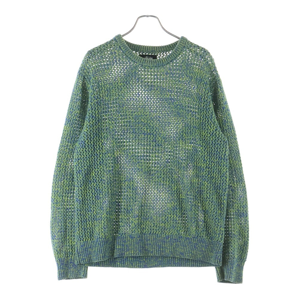 STUSSY(ステューシー) 2 Tone Loose Gauge Knit Sweater ツートーンルーズゲージ ニットセーター グリーン 117136