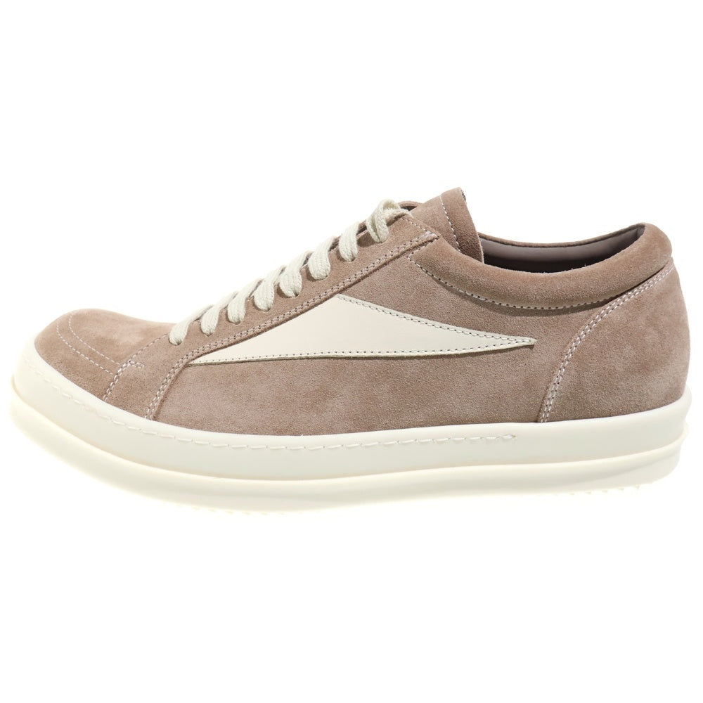Rick Owens(リックオウエンス) HOLLYWOOD VINTAGE SNEAKS ハリウッド ヴィンテージ スウェードレザー ローカットスニーカー フレッシュ/ミルク RU01E5897LVSLCO