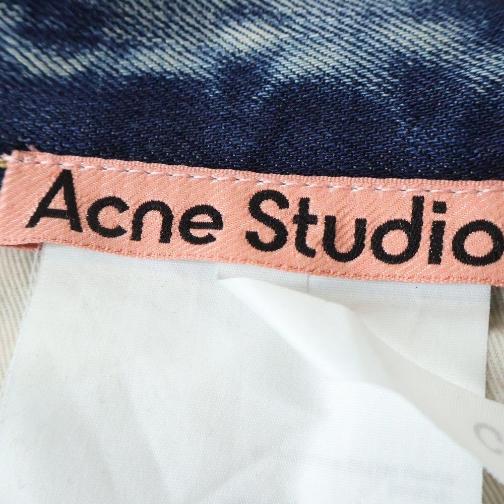 Acne Studios(アクネ ストゥディオズ) 2021M Rocka ダメージ加工 ワイド デニムパンツ インディゴ B00424