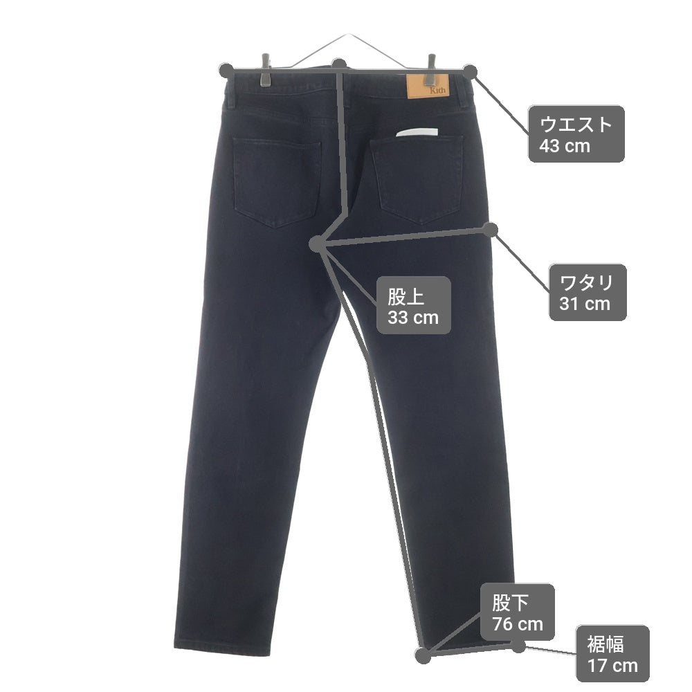 KITH(キス) NYC VARICK TAPER JEAN ウォッシュ デニムパンツ ジーンズ ブラック KHM060099 22-030-060-0009