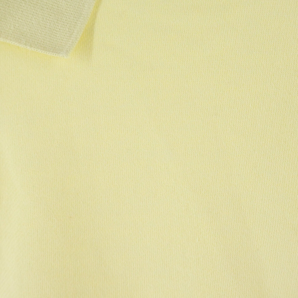 FEAR OF GOD ESSENTIALS(フィアオブゴッド エッセンシャルズ) LOGO PRINTED SWEAT POLO SHIRT ロゴプリンテッド長袖スウェットポロシャツ イエロー