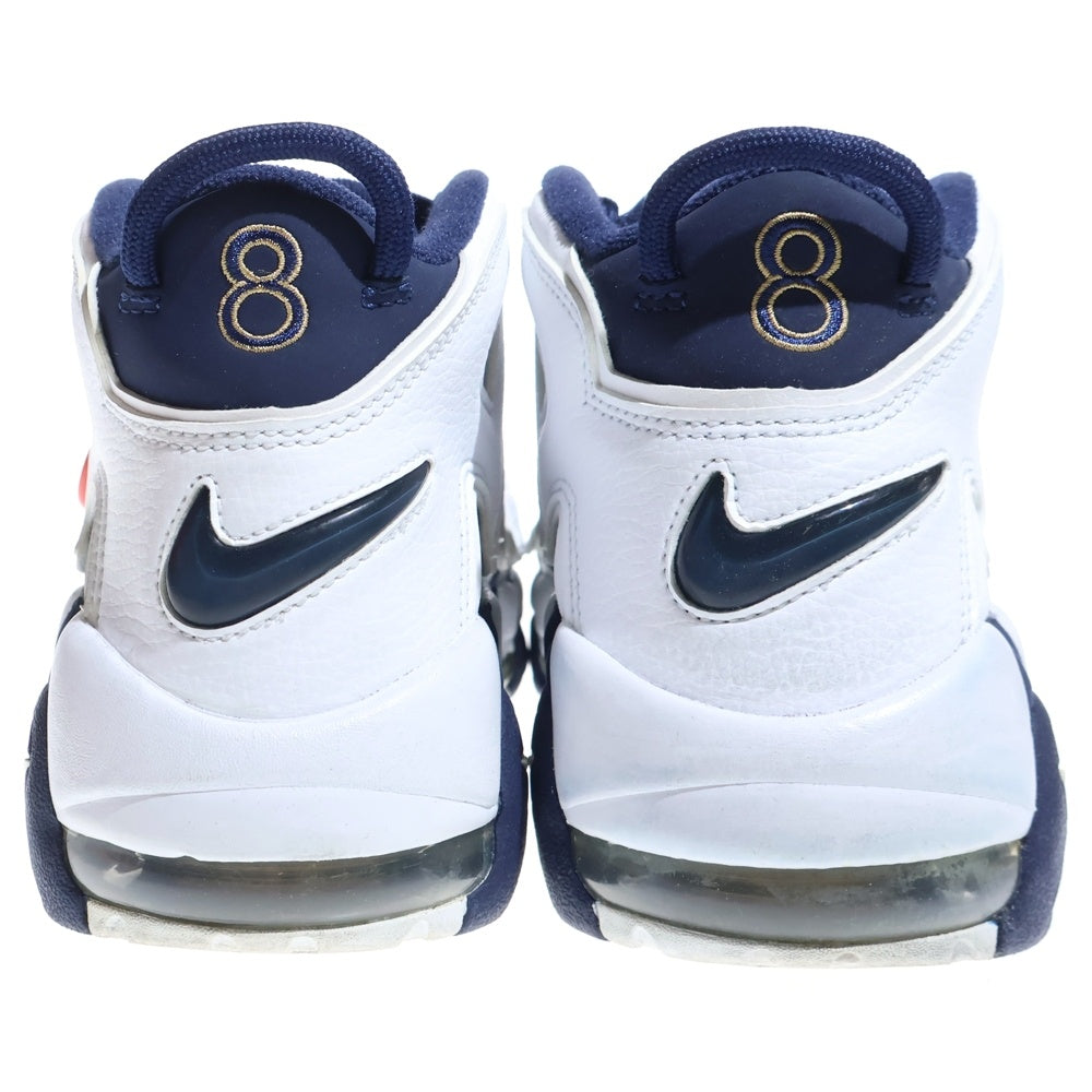 NIKE(ナイキ) AIR MORE UPTEMPO Oliympic エアモアアップテンポ オリンピック ハイカットスニーカー ホワイト/ネイビー US8.5/26.5cm 414962-104