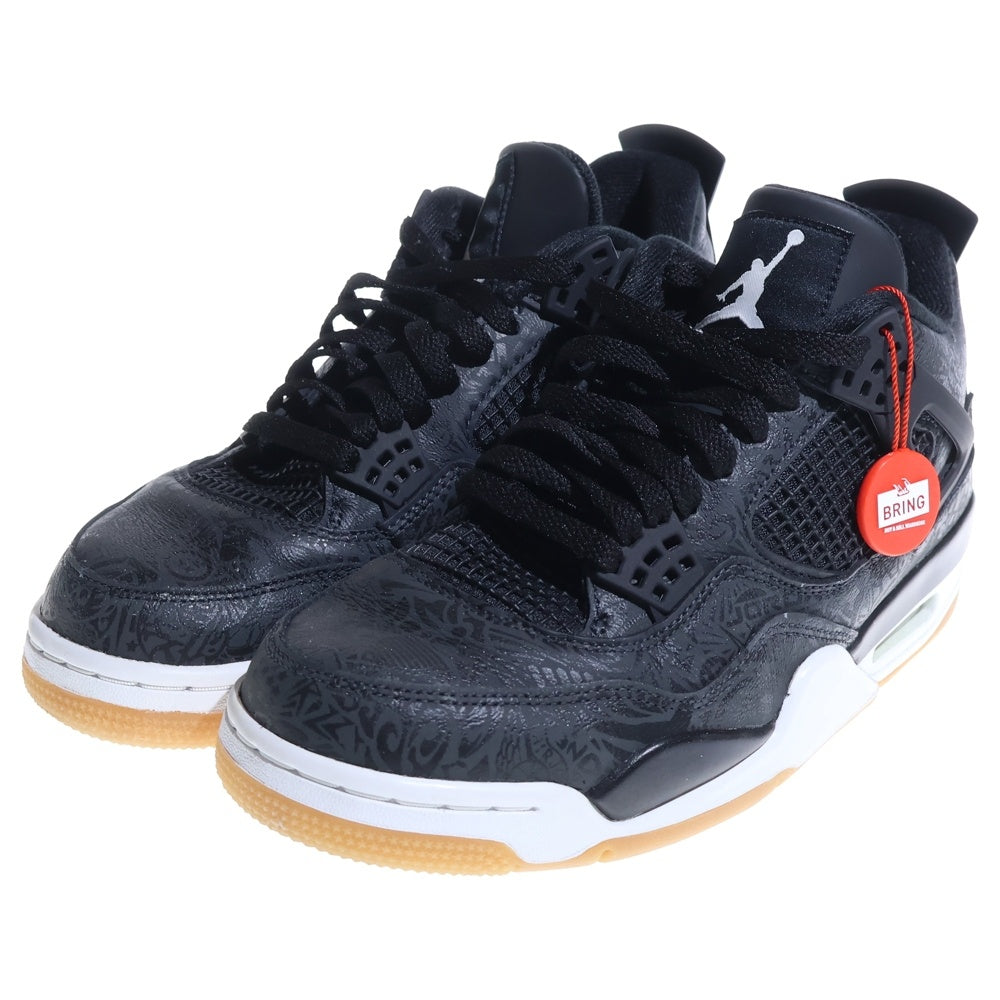 NIKE(ナイキ) AIR JORDAN 4 Black Racer Gum ブラックレーサーガム ミドルカットスニーカー ブラック US9/27cm CI1184 001