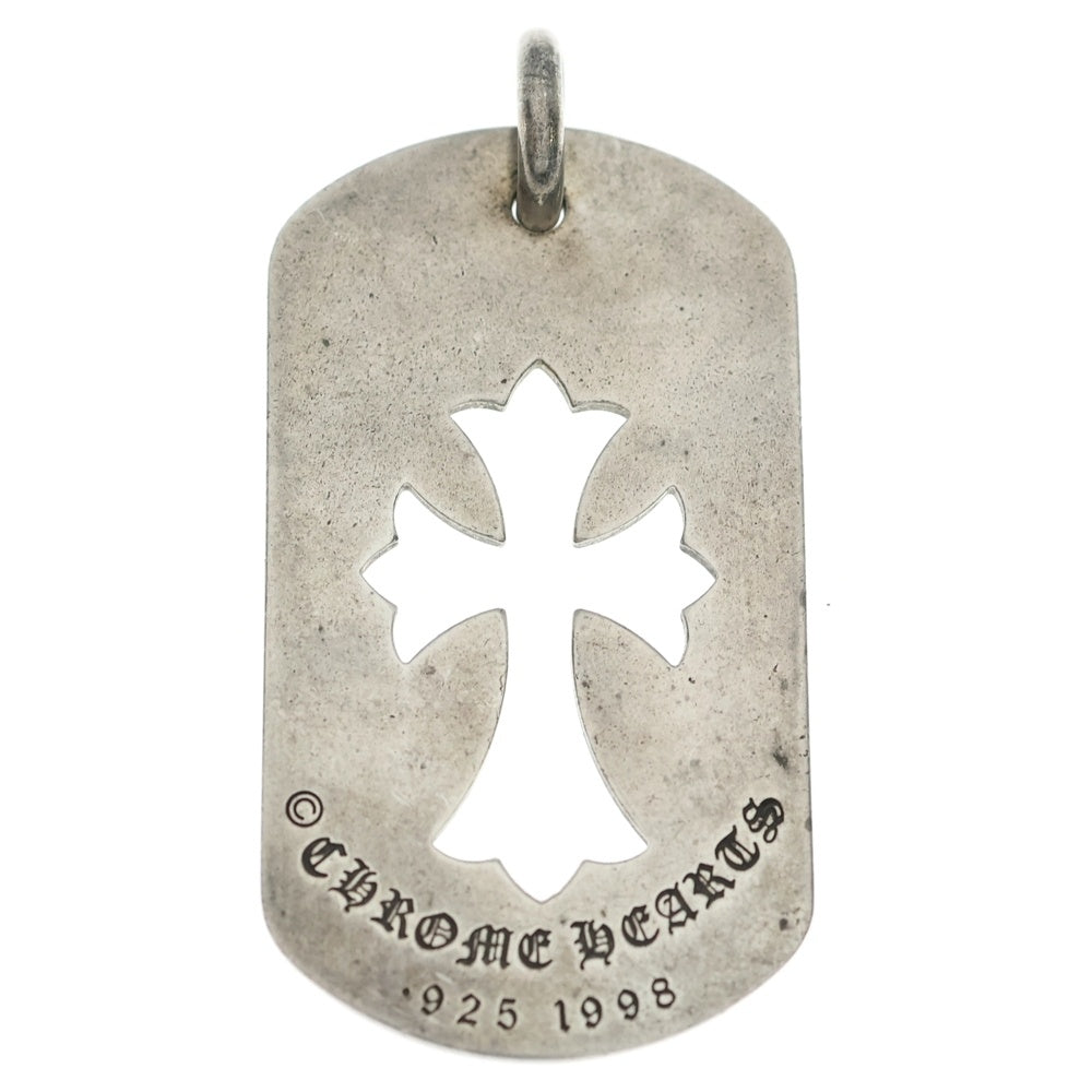 CHROME HEARTS(クロムハーツ) D TAG LRG CO CRS カットアウトクロスドッグタグ ラージ ペンダントトップ シルバー BCA239