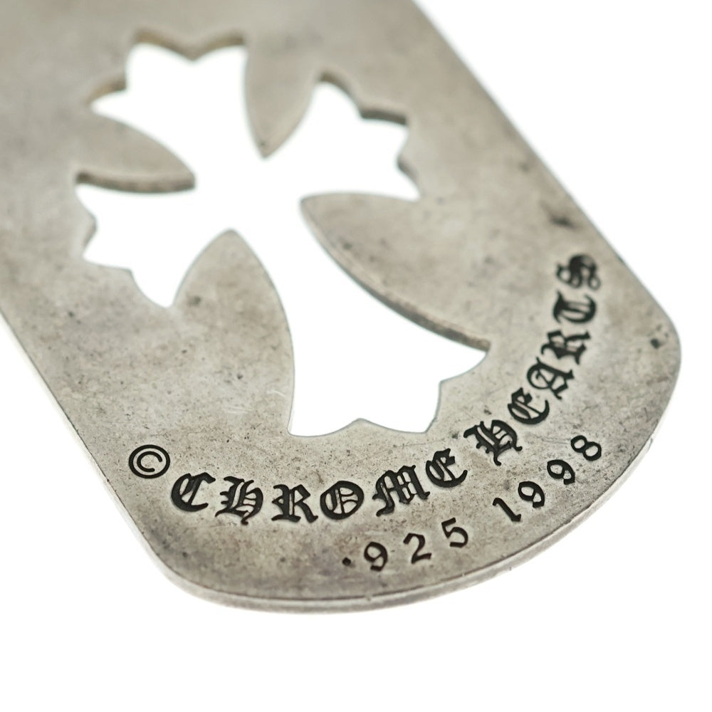 CHROME HEARTS(クロムハーツ) D TAG LRG CO CRS カットアウトクロスドッグタグ ラージ ペンダントトップ シルバー BCA239