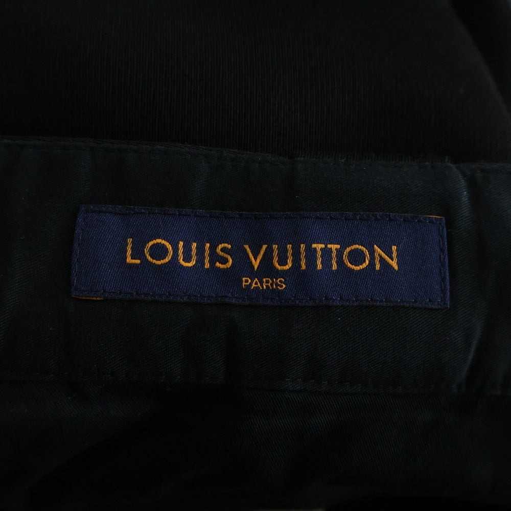 LOUIS VUITTON(ルイヴィトン) 23SS Embossed Logo エンボスロゴ刺繍パンツ ブラック RM231M TO4 HOP06W