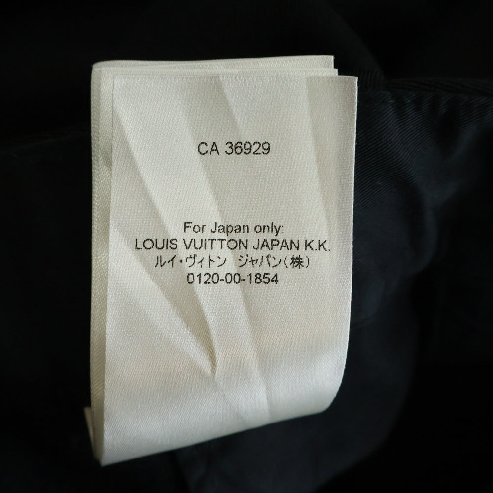 LOUIS VUITTON ルイヴィトン 23SS Embossed Logo エンボスロゴ刺繍パンツ ブラック RM231M TO4 HOP06W LOUIS VUITTON(ルイヴィトン) 23SS Embossed Logo エンボスロゴ刺繍