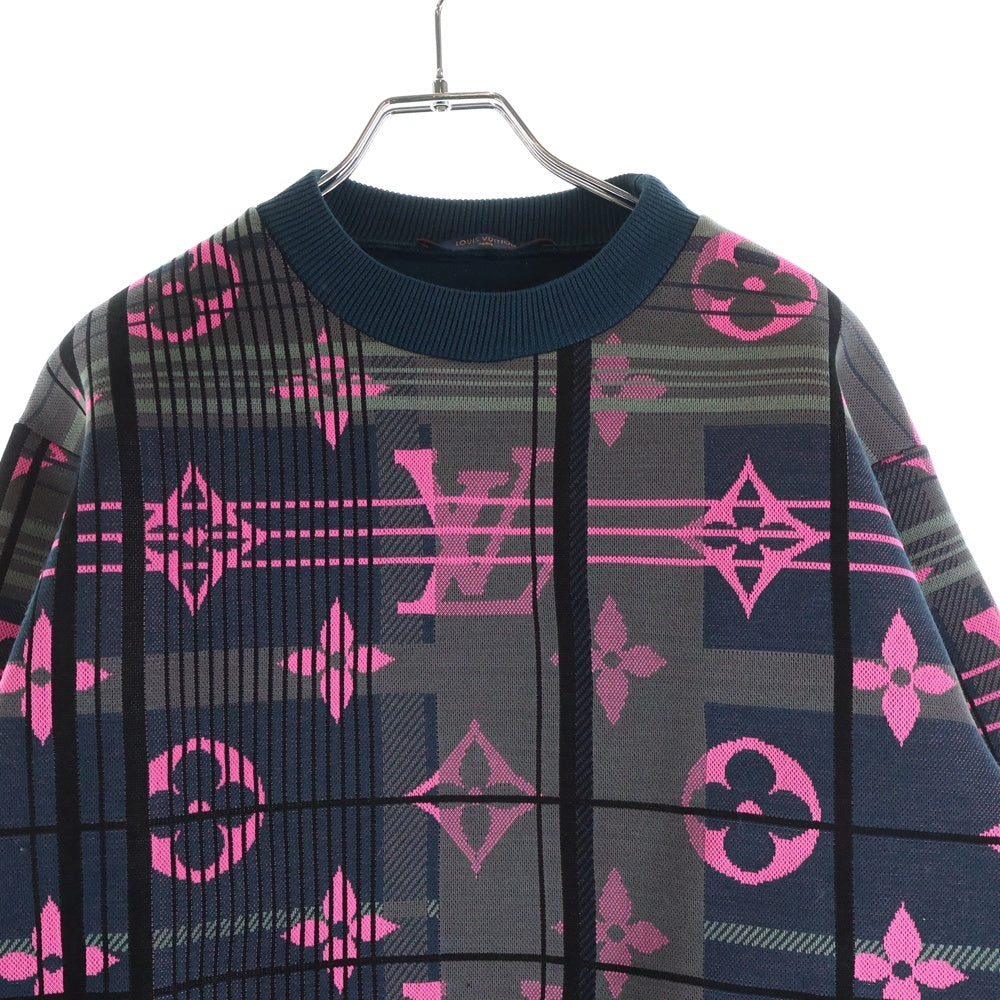 LOUIS VUITTON(ルイヴィトン) Monogram Jacquard Sweatshirt モノグラムジャカードスウェットシャツ グリーン HKY75WZRW