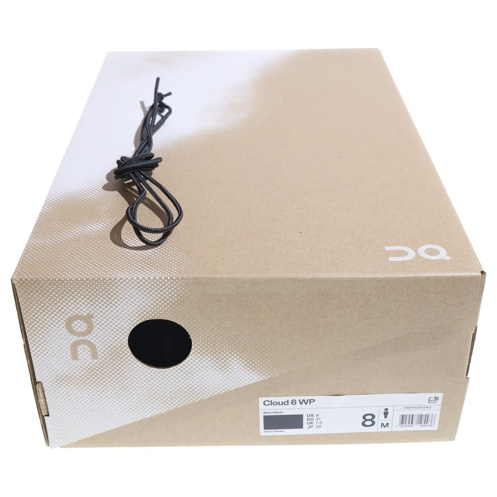 On(オン) CLOUD 6 WATERPROOF クラウドナイン ウオータープルーフ ローカットスニーカー ブラック USM8/26cm 3MF10061043