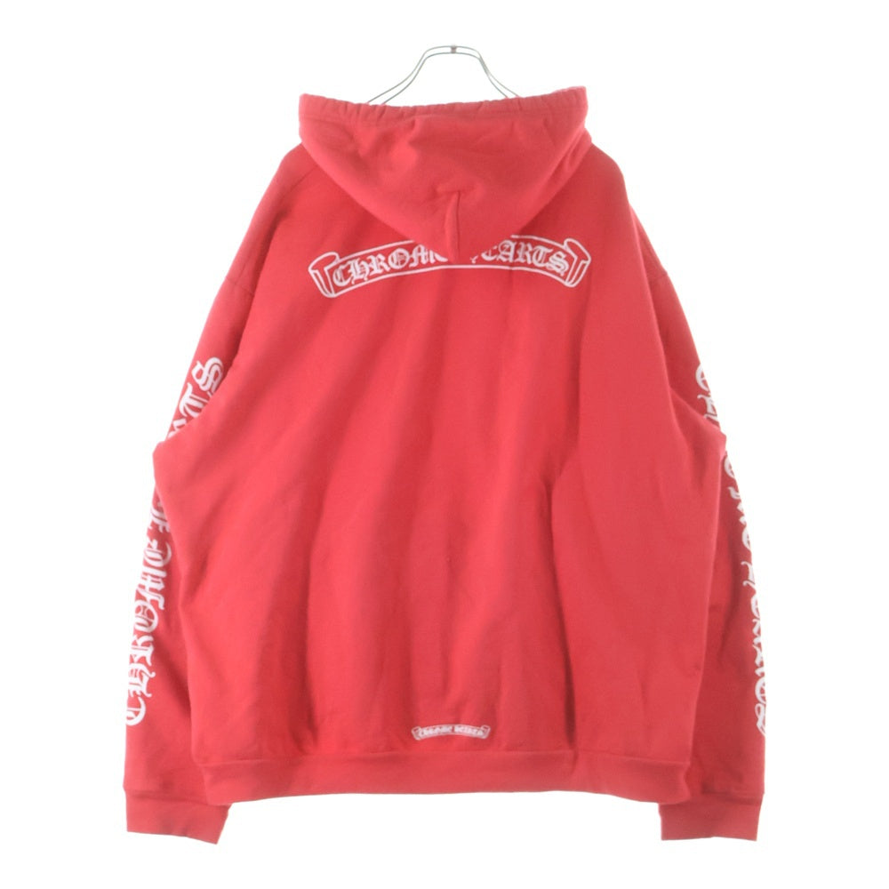 CHROME HEARTS(クロムハーツ) SWTSHRT PLVR バックスクロールラベルプリント スウェットプルオーバーパーカー レッド