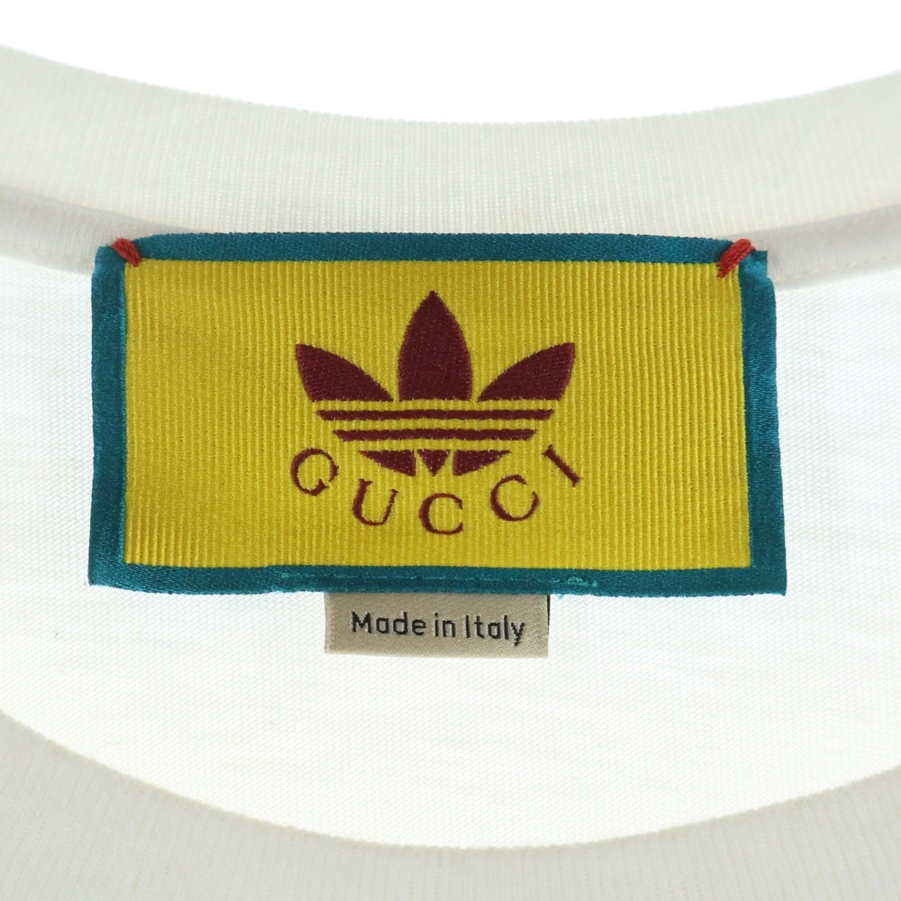 GUCCI(グッチ) ×adidas ×アディダス フロントロゴ 半袖Tシャツ カットソー ホワイト 548334