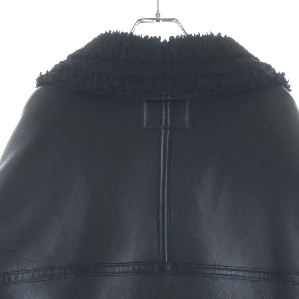 WTAPS(ダブルタップス) Synthetic leather Flight jacket シンセティックレザー ジップアップ フライトジャケット ブラック 222BRDT-JKM05