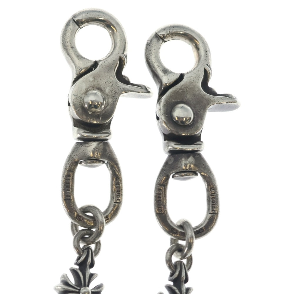 CHROME HEARTS(クロムハーツ) 4C CROSS SHORT-S/2 2クリップカットアウトCHプラス ウォレットチェーン ショート シルバー