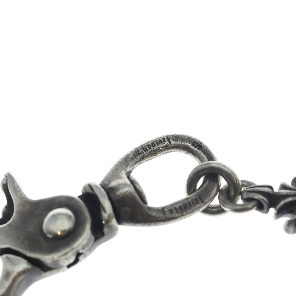 CHROME HEARTS(クロムハーツ) 4C CROSS SHORT-S/2 2クリップカットアウトCHプラス ウォレットチェーン ショート シルバー