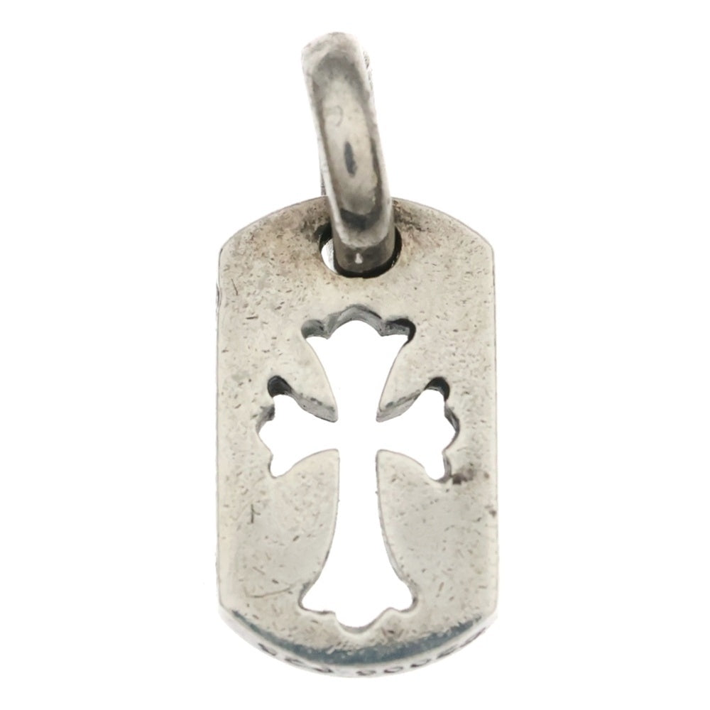 CHROME HEARTS(クロムハーツ) DT TNY CO CRS タイニーカットアウトクロスドッグタグ チャーム ペンダントトップ シルバー BCA252 レディース