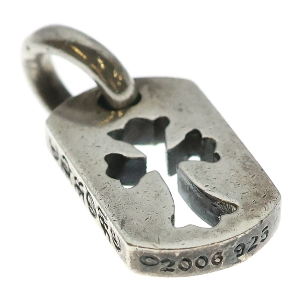CHROME HEARTS(クロムハーツ) DT TNY CO CRS タイニーカットアウトクロスドッグタグ チャーム ペンダントトップ シルバー BCA252 レディース
