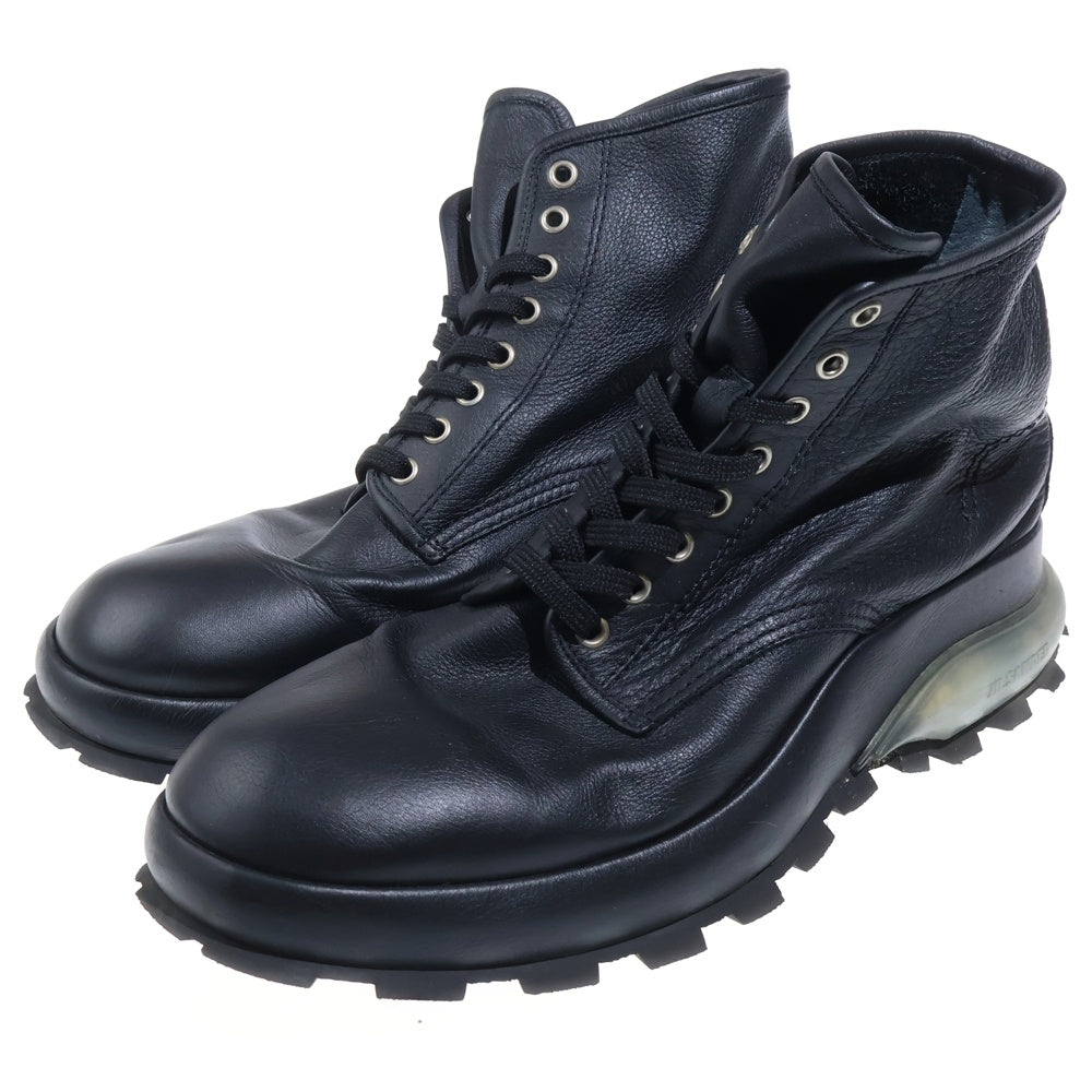 JIL SANDER(ジルサンダー) Silk Elba Boot レザーハイカットブーツ ブラック