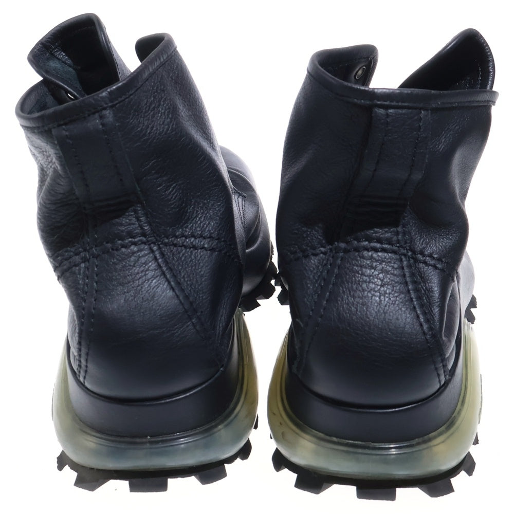 JIL SANDER(ジルサンダー) Silk Elba Boot レザーハイカットブーツ ブラック