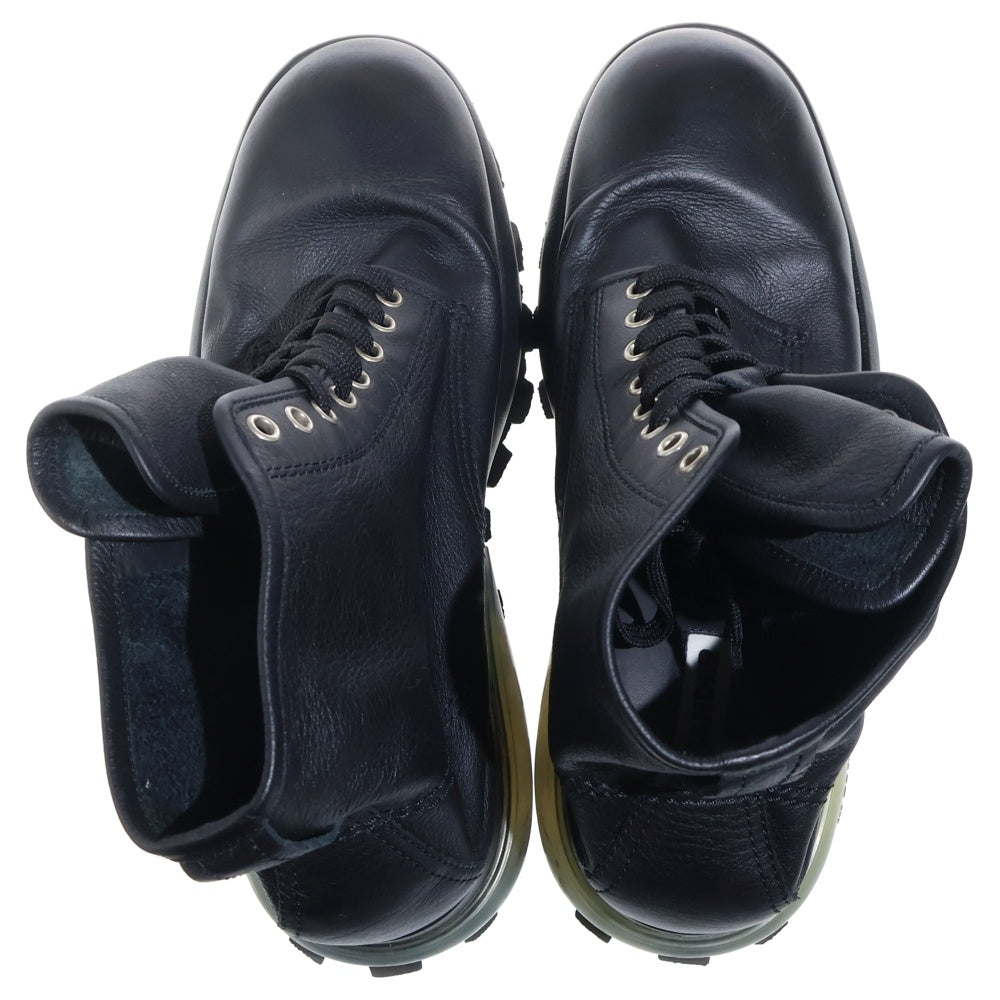 JIL SANDER(ジルサンダー) Silk Elba Boot レザーハイカットブーツ ブラック