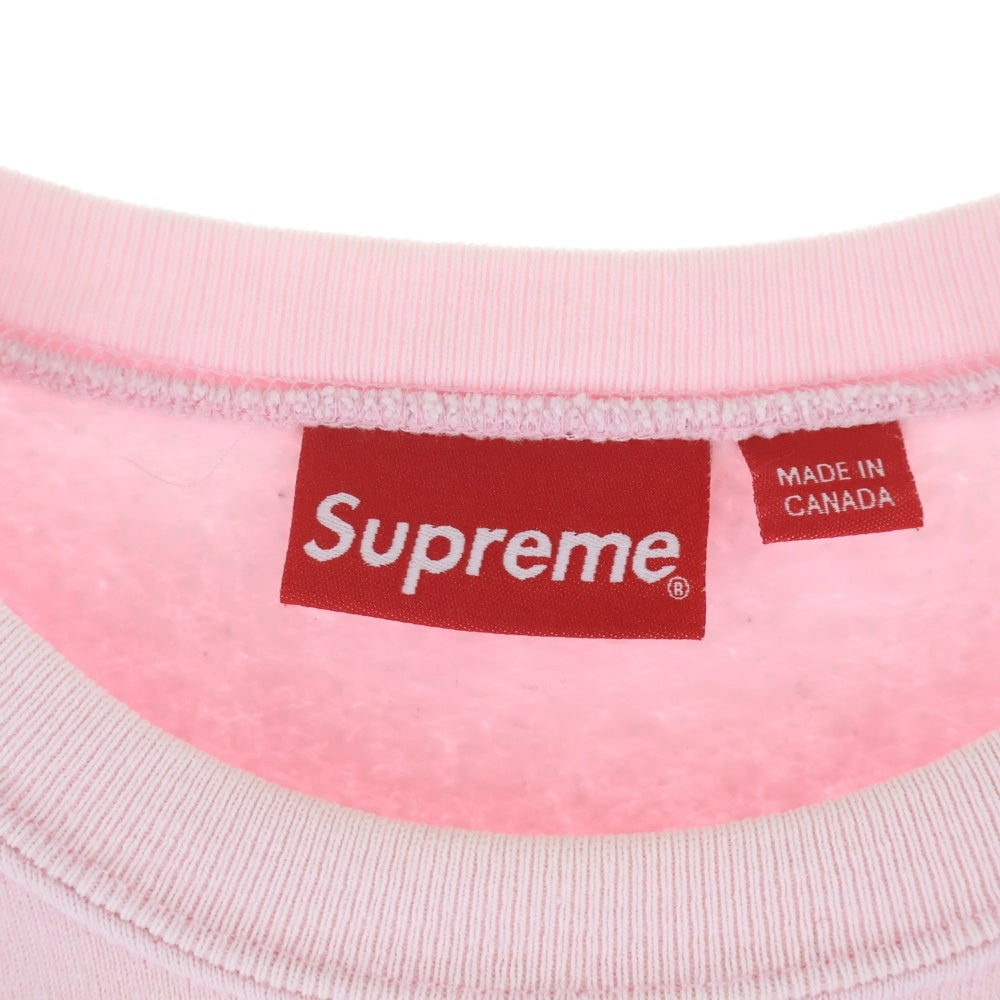 SUPREME(シュプリーム) 20SS Underline Crewneck アンダーライン フロントロゴ クルーネックスウェットトレーナー ピンク