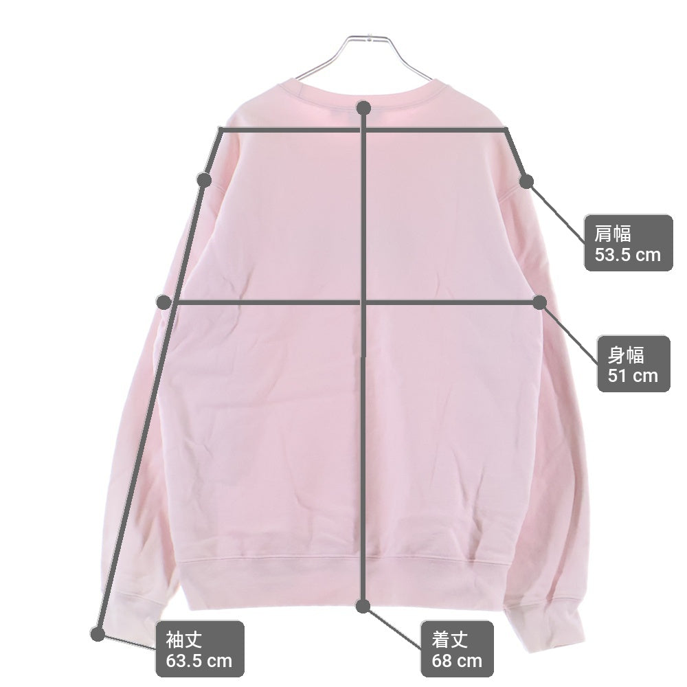 SUPREME(シュプリーム) 20SS Underline Crewneck アンダーライン フロントロゴ クルーネックスウェットトレーナー ピンク