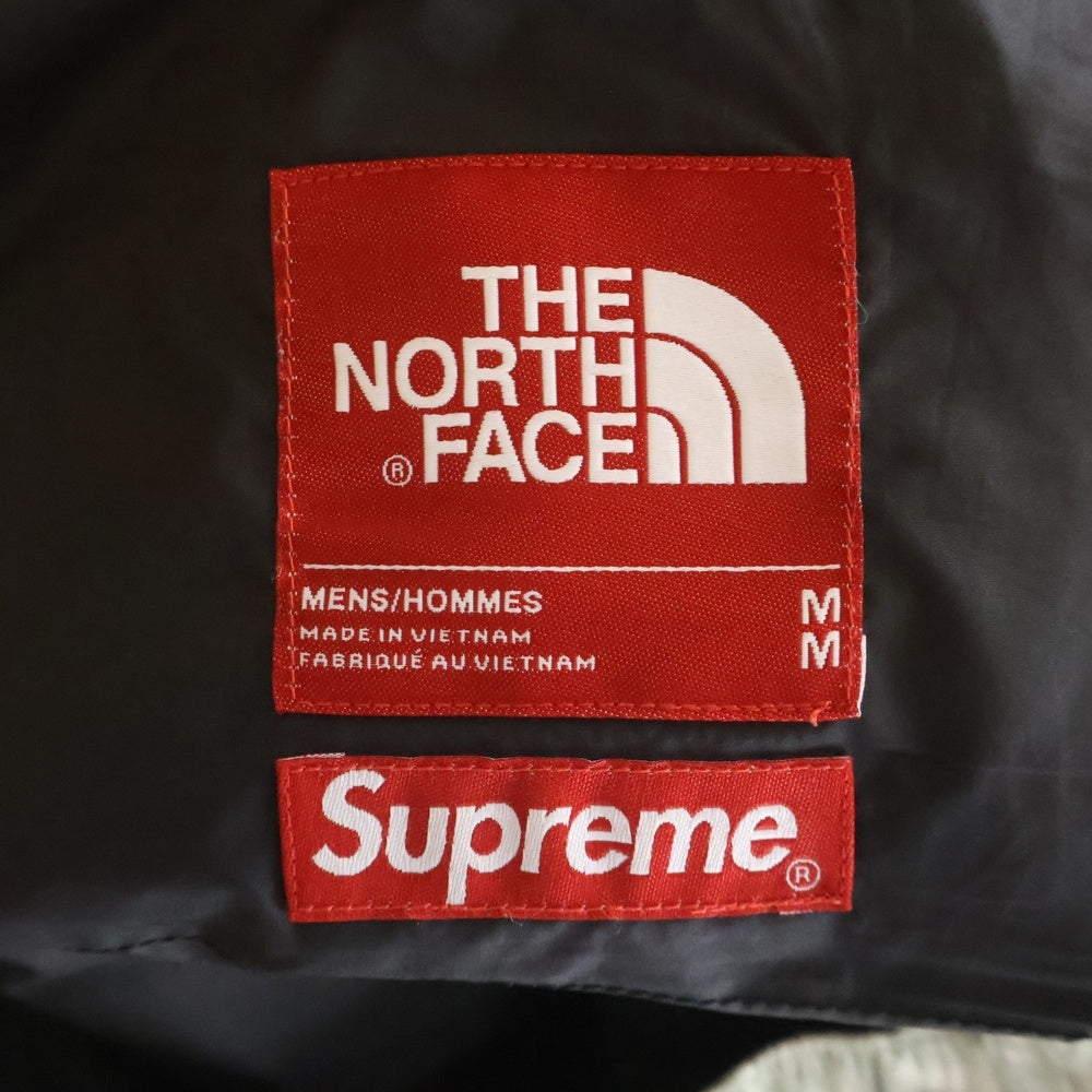 SUPREME(シュプリーム) ×THE NORTH FACE Paper Print Nuptse Pant ×ザノースフェイス ペーパープリント総柄 ナイロンパンツ グレー ND918051