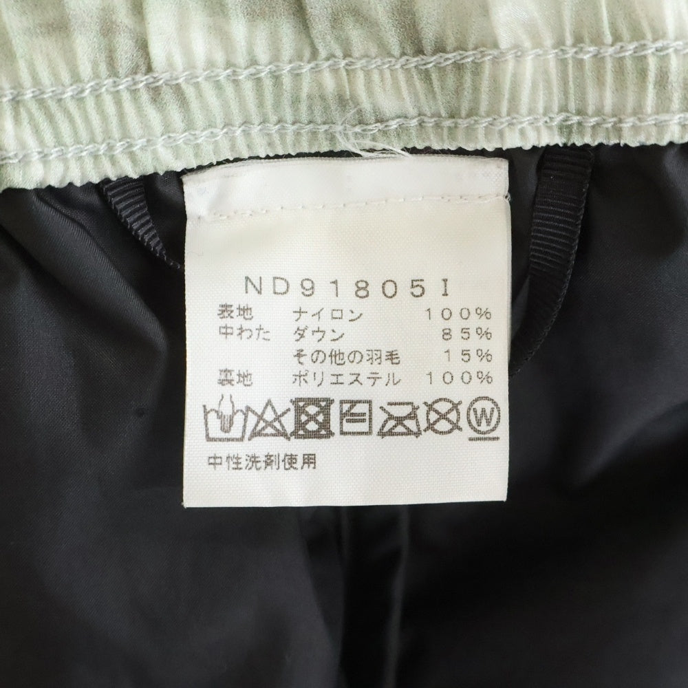 SUPREME(シュプリーム) ×THE NORTH FACE Paper Print Nuptse Pant ×ザノースフェイス ペーパープリント総柄 ナイロンパンツ グレー ND918051