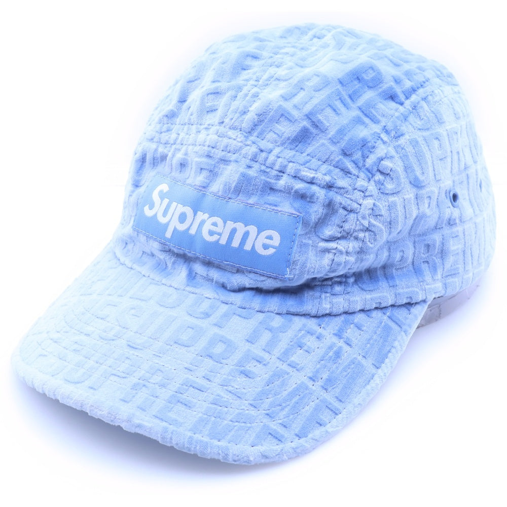SUPREME(シュプリーム) 21AW Velvet Pattern Camp Cap ベルベット パターン キャンプキャップ 帽子 ブルー