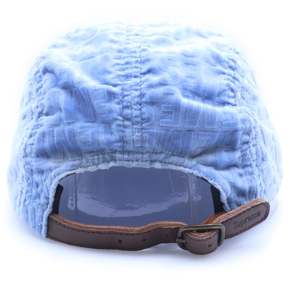 SUPREME(シュプリーム) 21AW Velvet Pattern Camp Cap ベルベット パターン キャンプキャップ 帽子 ブルー