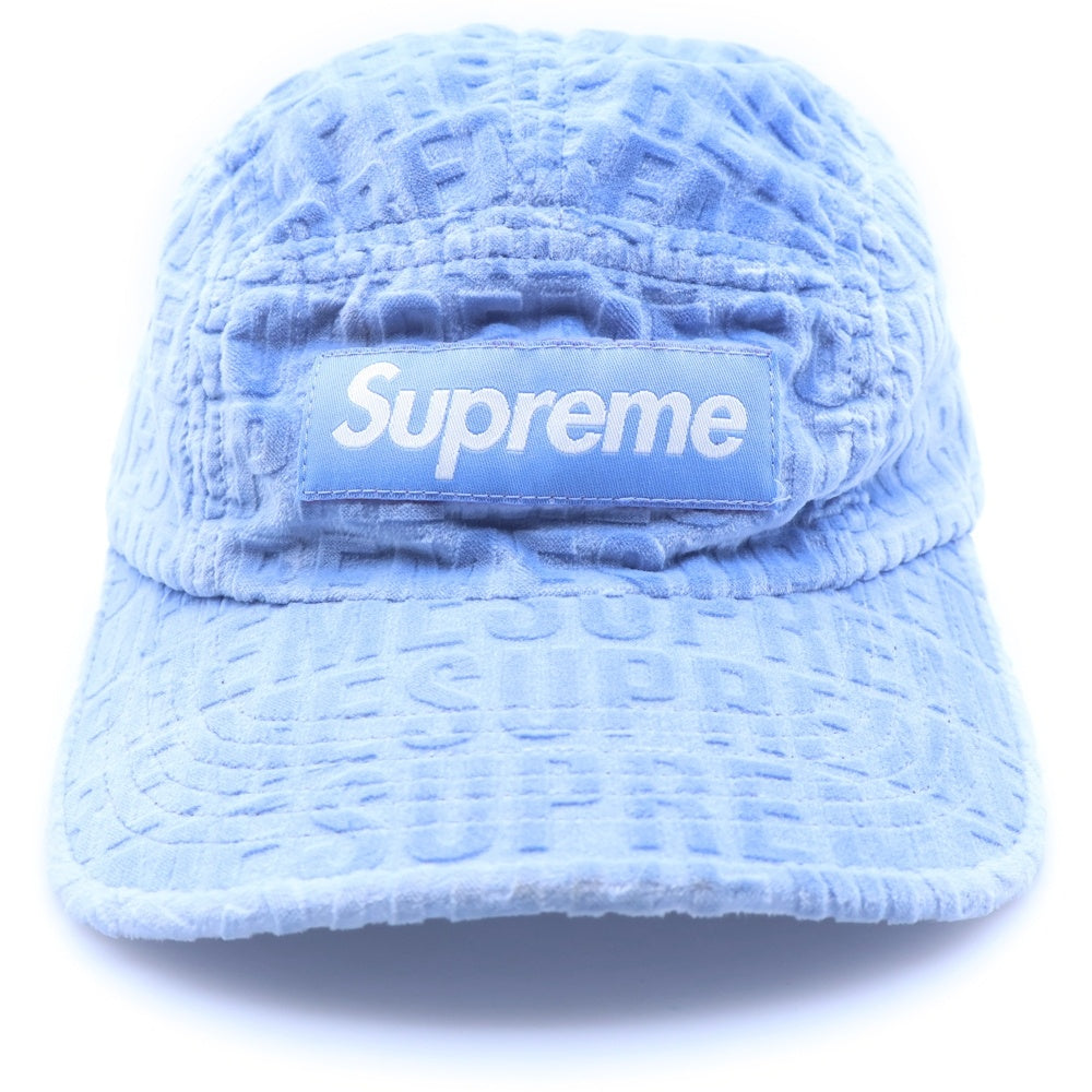 SUPREME(シュプリーム) 21AW Velvet Pattern Camp Cap ベルベット パターン キャンプキャップ 帽子 ブルー