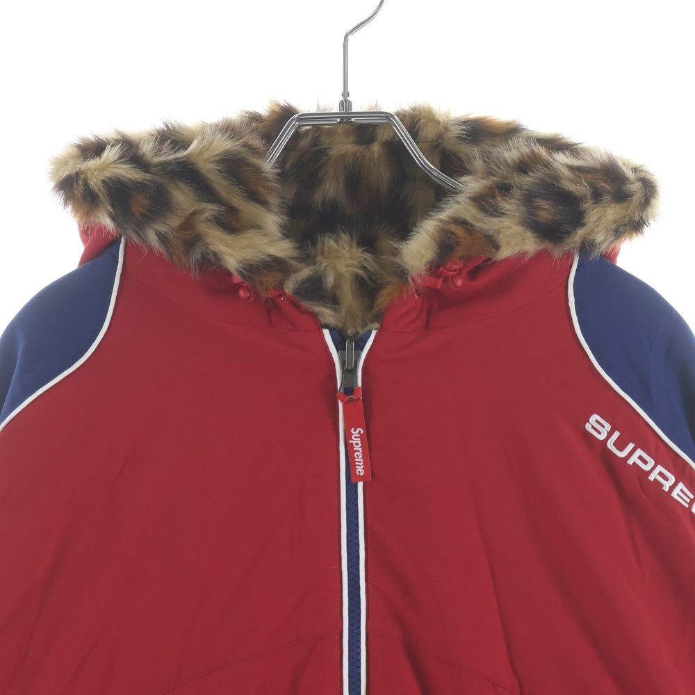 SUPREME(シュプリーム) 25SS Faux Fur Reversible Hooded Track Jacket フェイクファーリバーシブルトラックジャケットブルゾン レッド/ブラウン