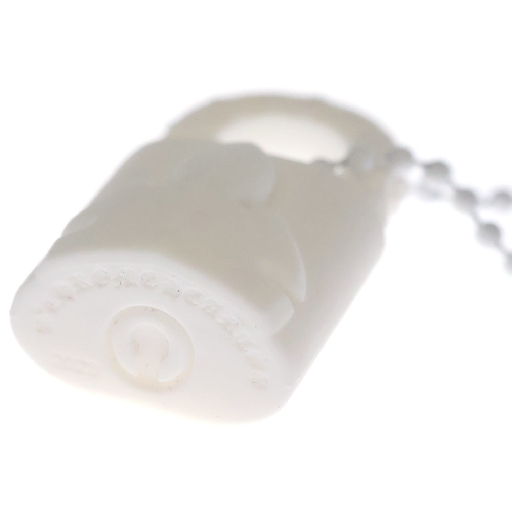 CHROME HEARTS(クロムハーツ) PADLOCK Flare Knee Silicone Rubber Necklace パドロック フレアニー シリコンラバーネックレス ホワイト