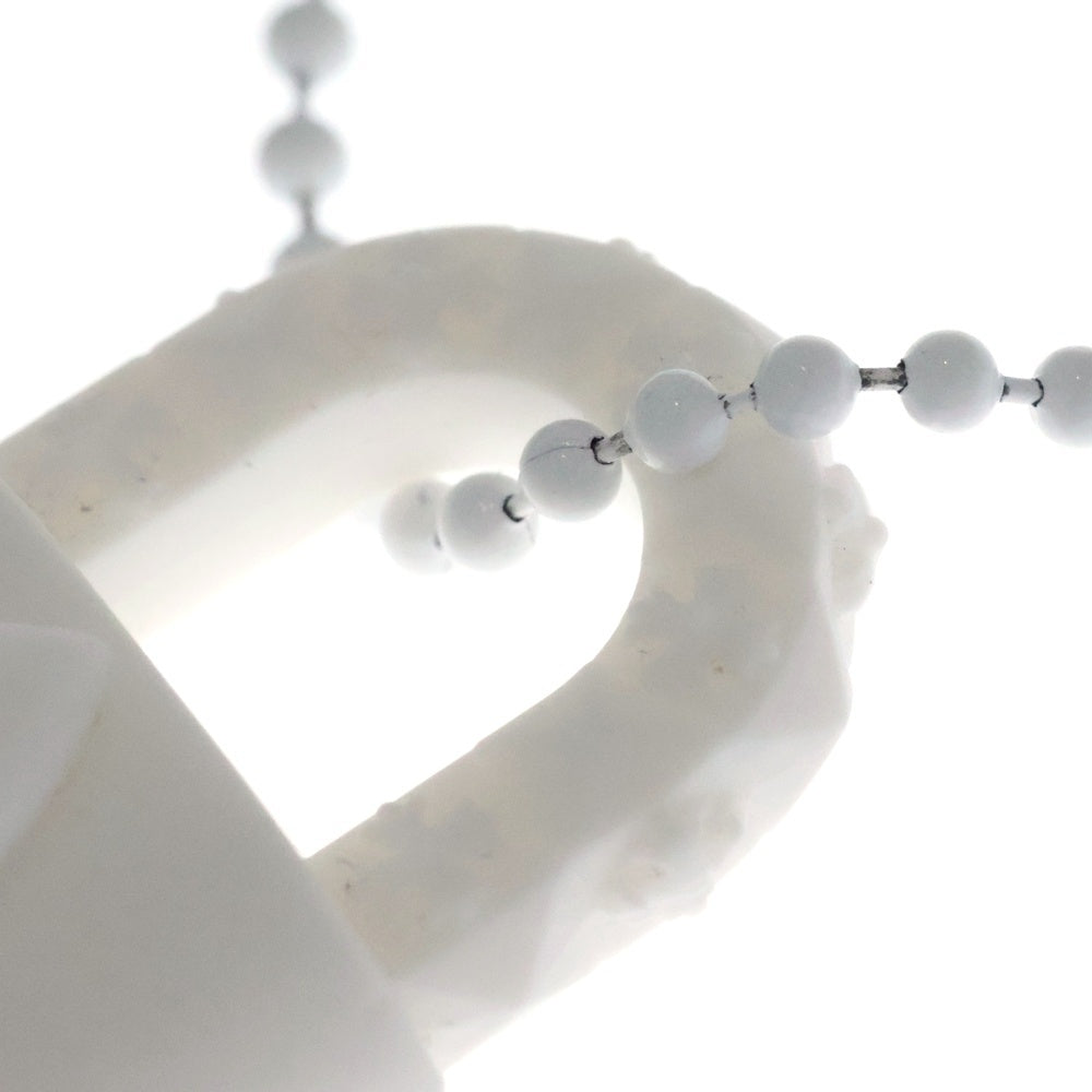 CHROME HEARTS(クロムハーツ) PADLOCK Flare Knee Silicone Rubber Necklace パドロック フレアニー シリコンラバーネックレス ホワイト