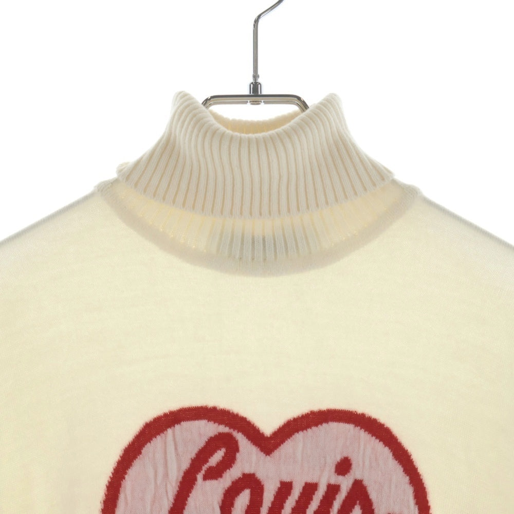 LOUIS VUITTON(ルイヴィトン) 22SS ×NIGO ×ニゴ フロント刺繍 タートルネックニット セーター ホワイト RM221M ZLL HMN05W