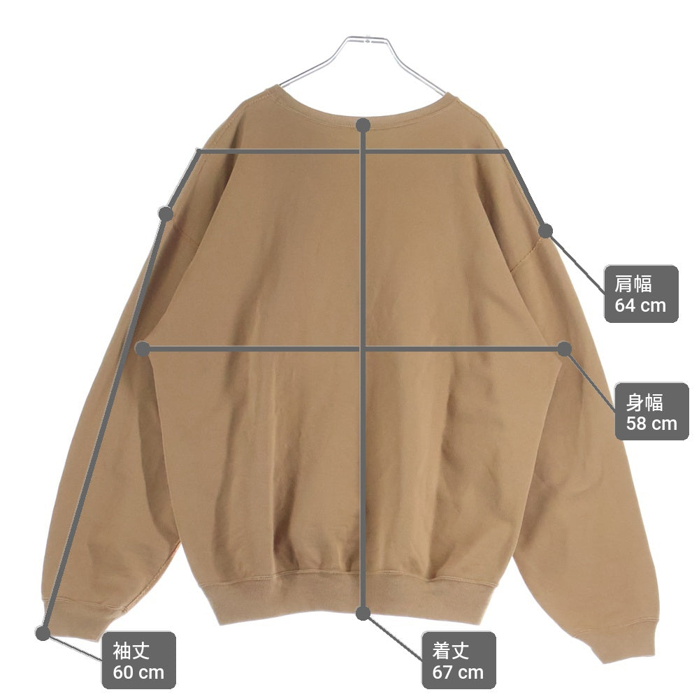 AURALEE(オーラリー) SUPER SOFT HEAVY SWEAT P/O スーパーソフト ヘビースウェット トレーナー ブラウン A8AP01GU