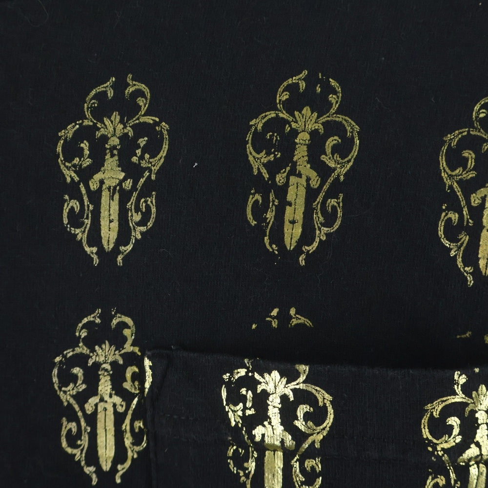 CHROME HEARTS(クロムハーツ) OLD ヴァインダガープリント 半袖Tシャツ カットソー ブラック