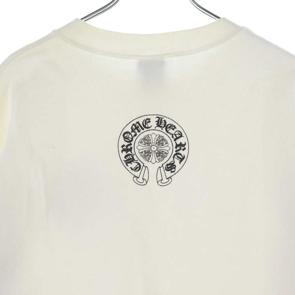 CHROME HEARTS(クロムハーツ) OLD SWTSHRT 袖フローラルクルーネック スウェット ホワイト
