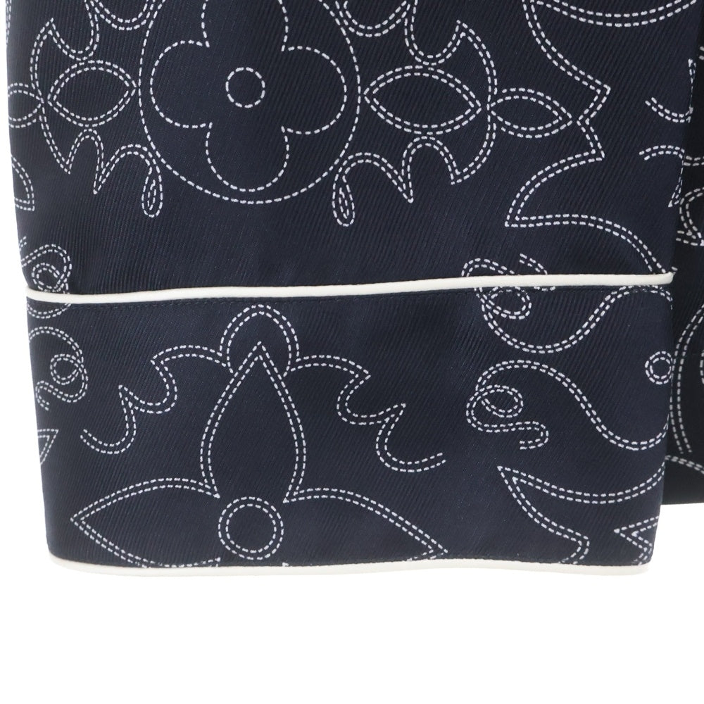 LOUIS VUITTON(ルイヴィトン) 24AW モノグラムプリントデザイン 胸ポケット シルク 長袖シャツ ブラック RM242M MRR HRS80W
