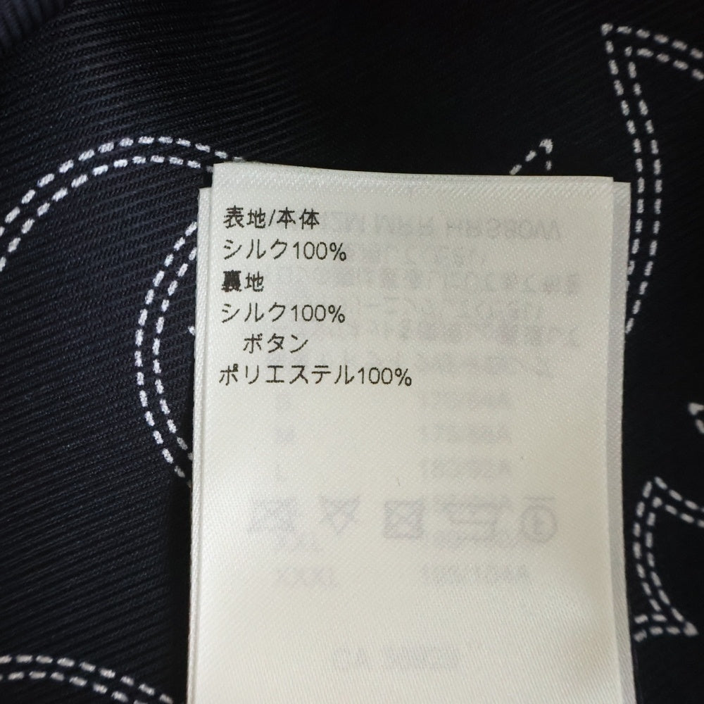 LOUIS VUITTON(ルイヴィトン) 24AW モノグラムプリントデザイン 胸ポケット シルク 長袖シャツ ブラック RM242M MRR HRS80W