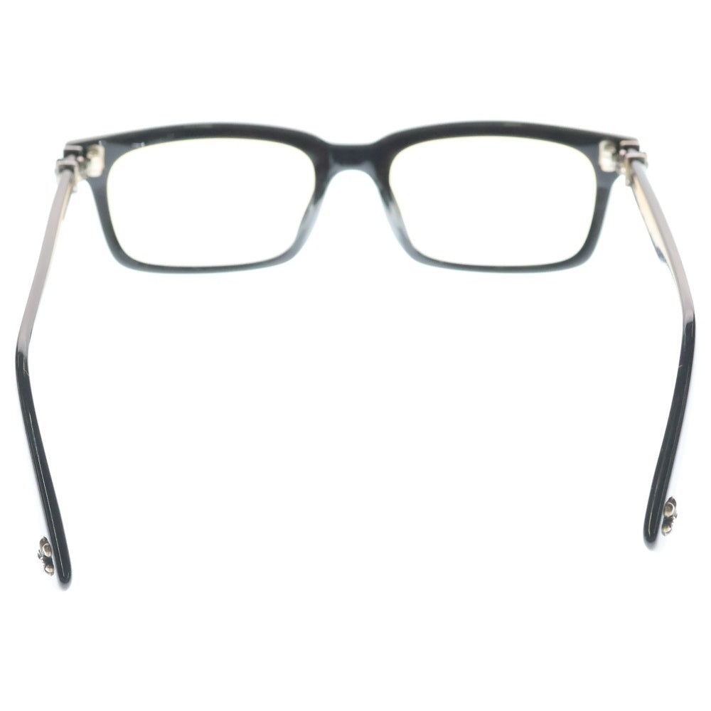CHROME HEARTS(クロムハーツ) PONTIFASS BSフレア装飾 スクエアレンズサングラス アイウェア ブラック/シルバー