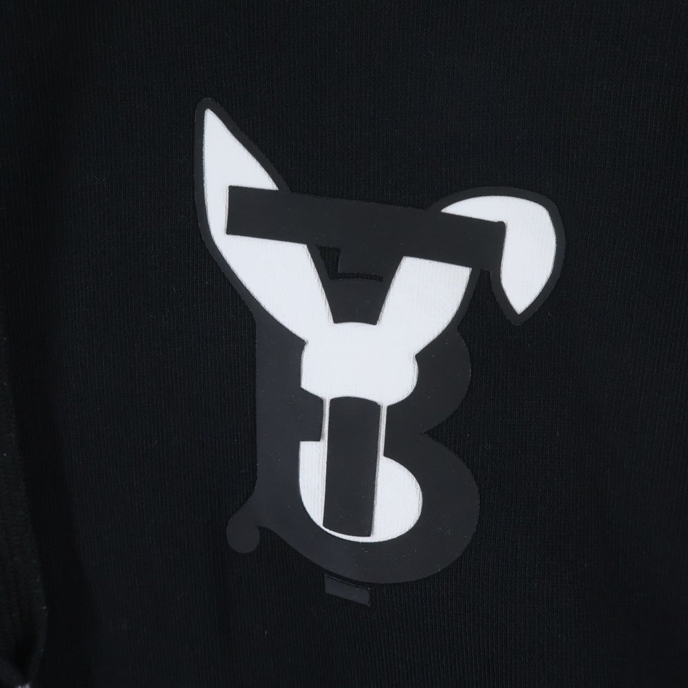 BURBERRY(バーバリー) RABBIT HOODED SWEATSHIRT ラビット 胸ロゴデザイン フーデット スウェット パーカー ブラック 8063564