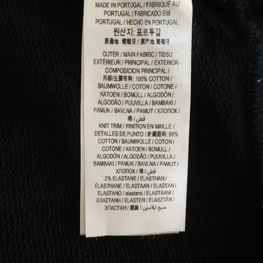 BURBERRY(バーバリー) RABBIT HOODED SWEATSHIRT ラビット 胸ロゴデザイン フーデット スウェット パーカー ブラック 8063564