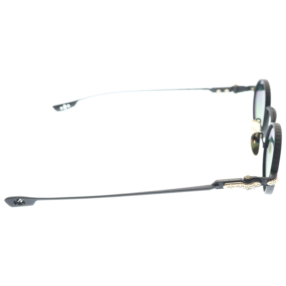CHROME HEARTS(クロムハーツ) HONEY DIPPED CHクロス オーバルフレーム サングラス アイウェア ブラック/ゴールド