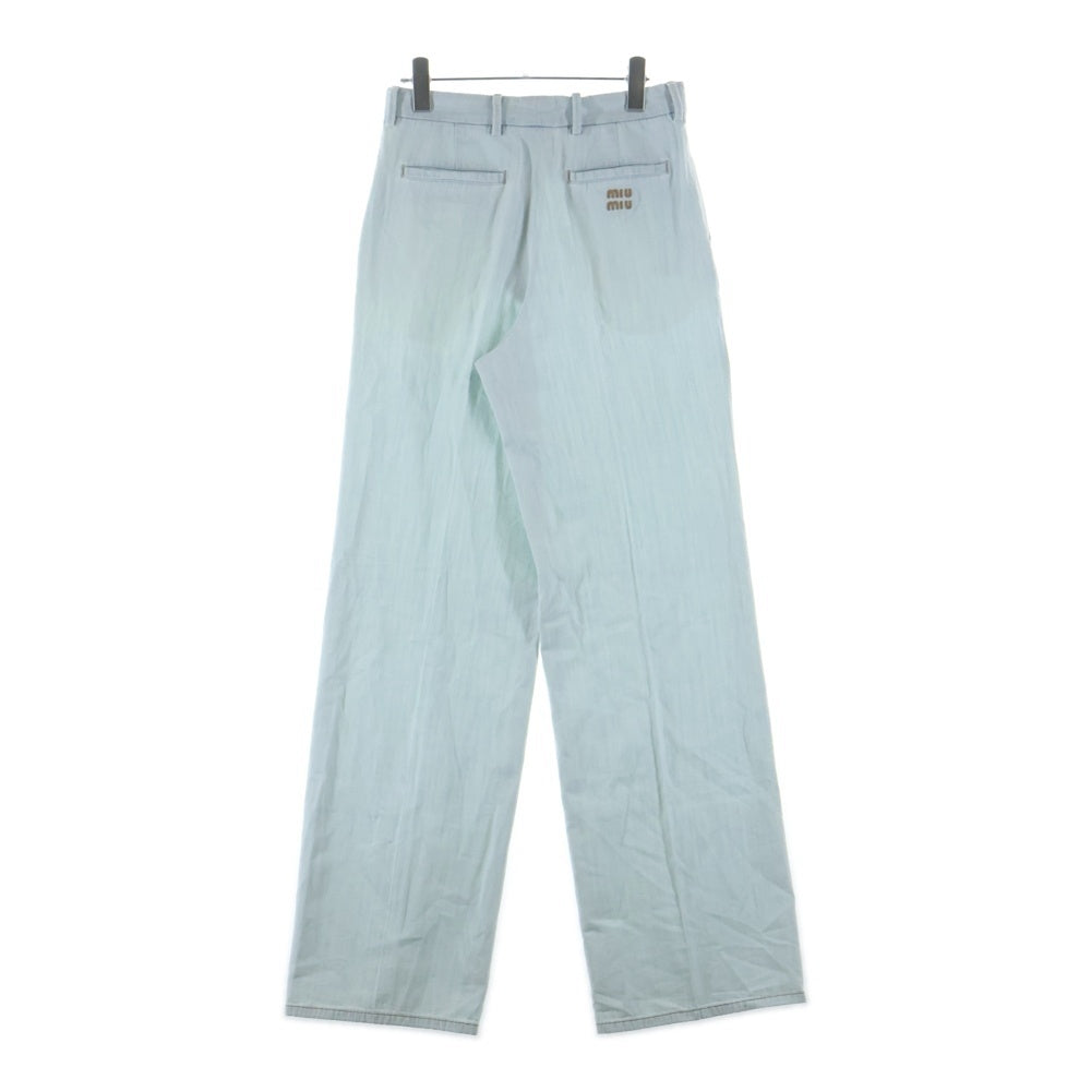 miumiu(ミュウミュウ) Chambray Denim Pants シャンブレーデニムパンツ ブルー GWP501 SOOO 14HY