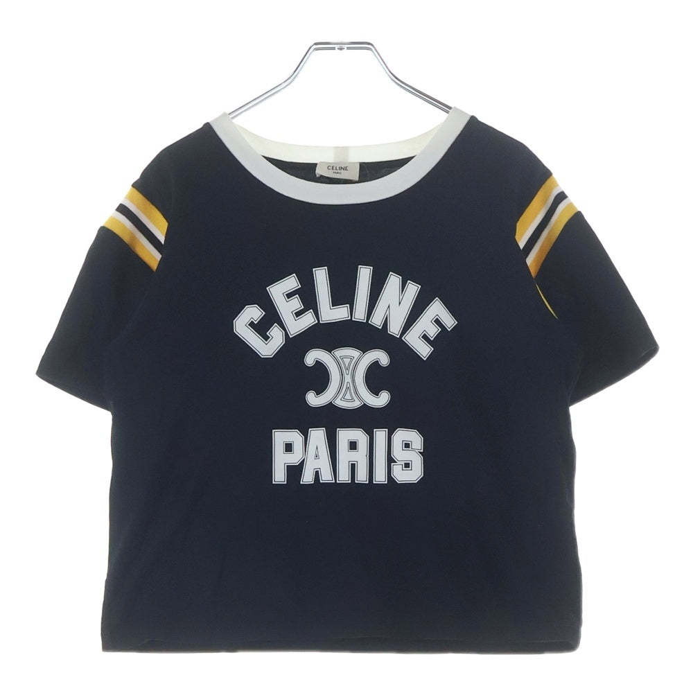 CELINE(セリーヌ) Crew Neck T-shirt クルーネック半袖Tシャツ ネイビー 2X99C671Q レディース