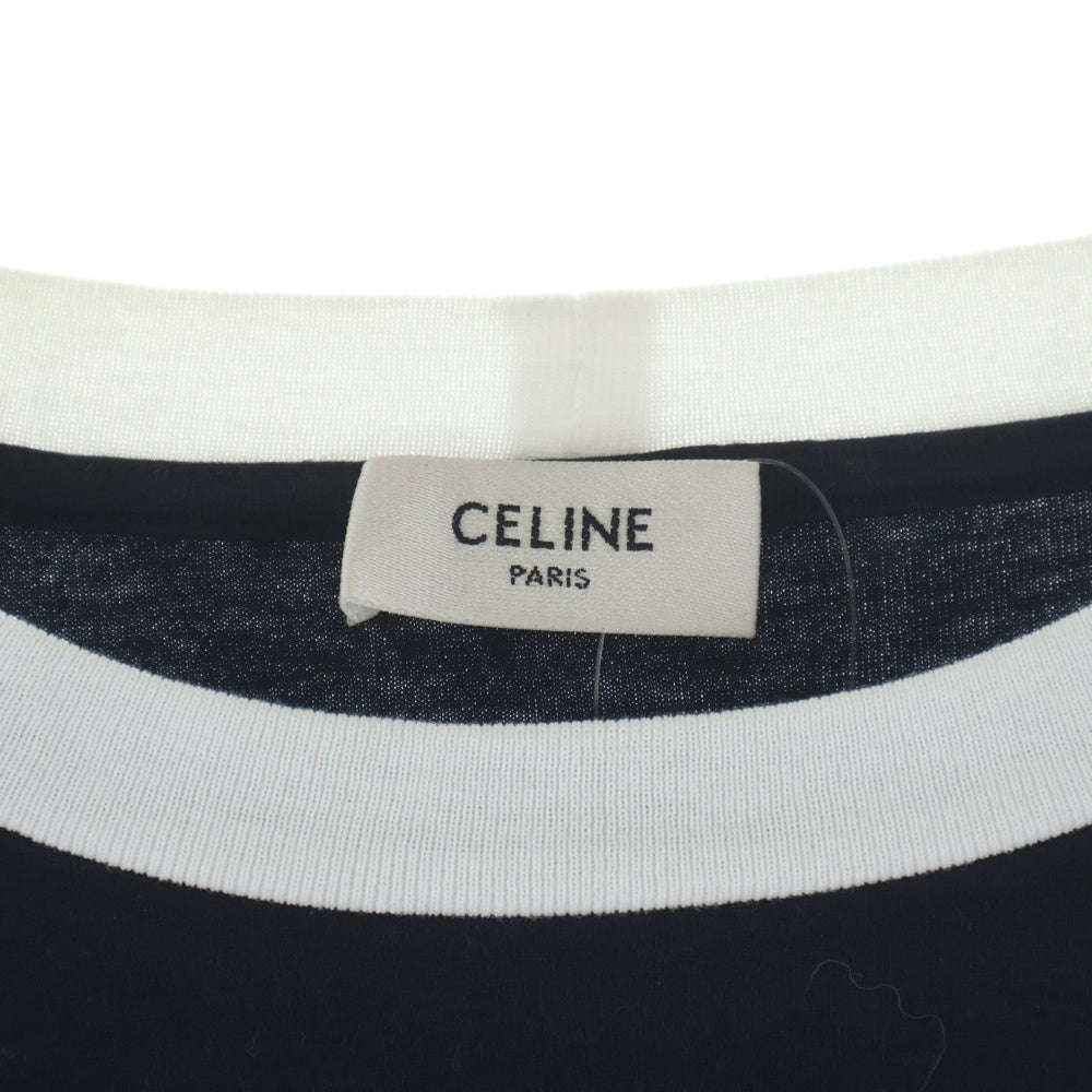 CELINE(セリーヌ) Crew Neck T-shirt クルーネック半袖Tシャツ ネイビー 2X99C671Q レディース