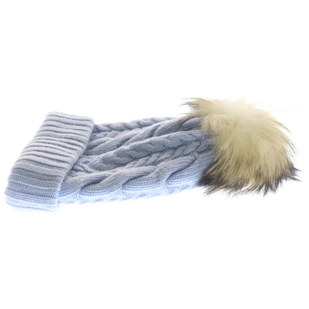 miumiu(ミュウミュウ) Wool Knit Beanie ウールニットビーニー 帽子 パープル 09893 レディース