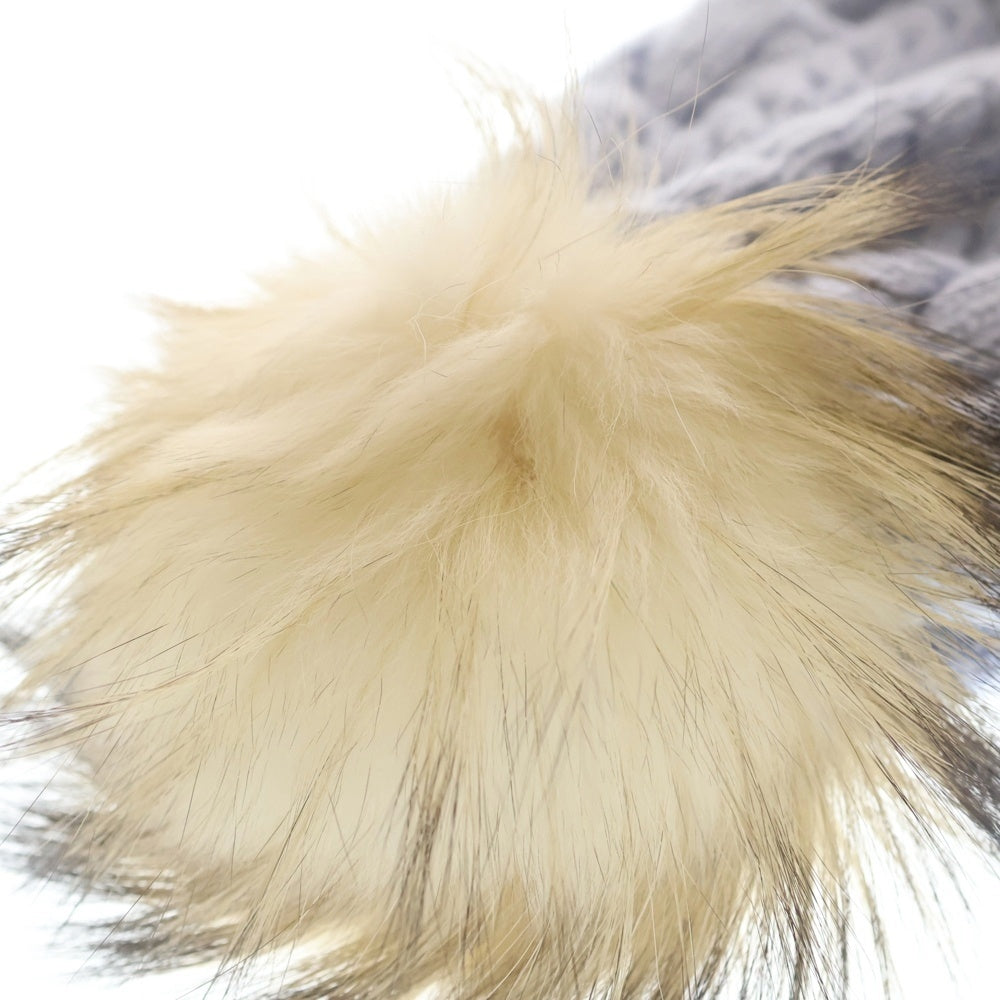 miumiu(ミュウミュウ) Wool Knit Beanie ウールニットビーニー 帽子 パープル 09893 レディース