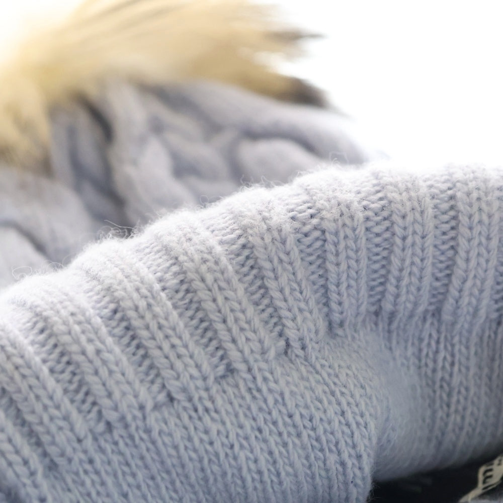 miumiu(ミュウミュウ) Wool Knit Beanie ウールニットビーニー 帽子 パープル 09893 レディース