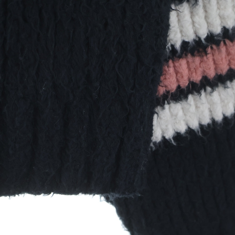 CELINE(セリーヌ) Crew Neck Border Knit Sweater クルーネックボーダーニット セーター ネイビー 2AF18047U レディース